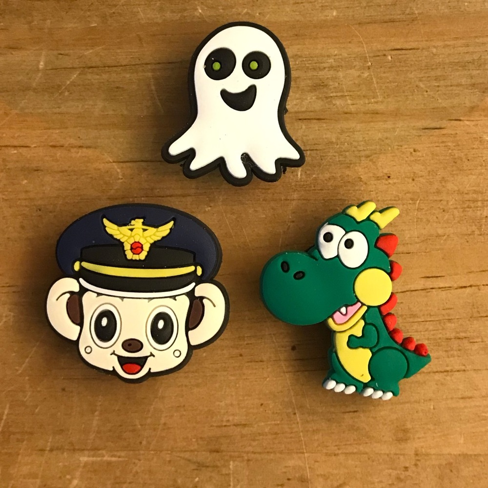 3 cute crocs Jibbitz charms